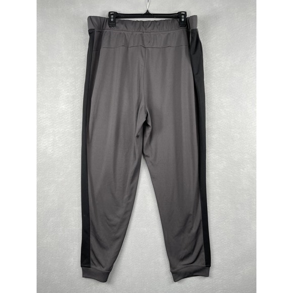 ID Ideology Men's XL Charcoal w/Black Stripe Knit Drawstring Jogger Sweatpants - Picture 4 of 9